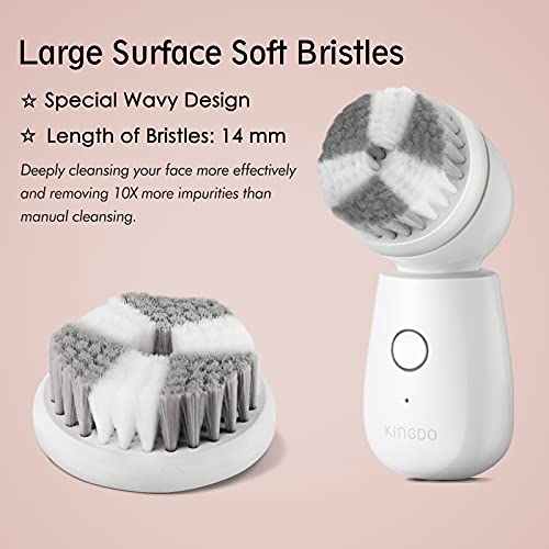 KINGDO 2 Facial Cleansing Rotate Brush Heads Replacement, Face Scrubber Spin ...