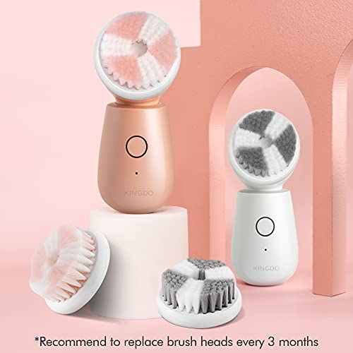 KINGDO 2 Facial Cleansing Rotate Brush Heads Replacement, Face Scrubber Spin ...