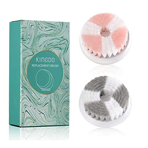KINGDO 2 Facial Cleansing Rotate Brush Heads Replacement, Face Scrubber Spin ...