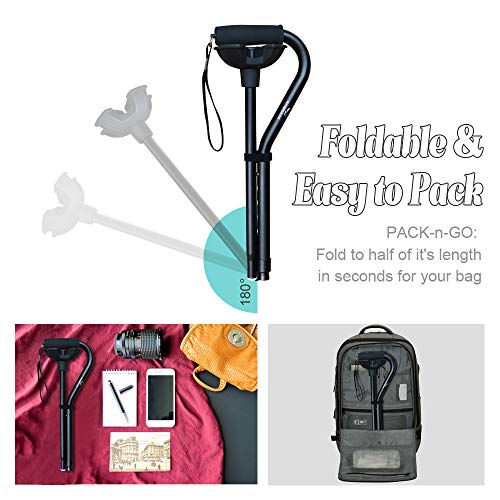 KingGear Walking Cane for Men & Women - Adjustable, Lightweight & Sturdy Offs...