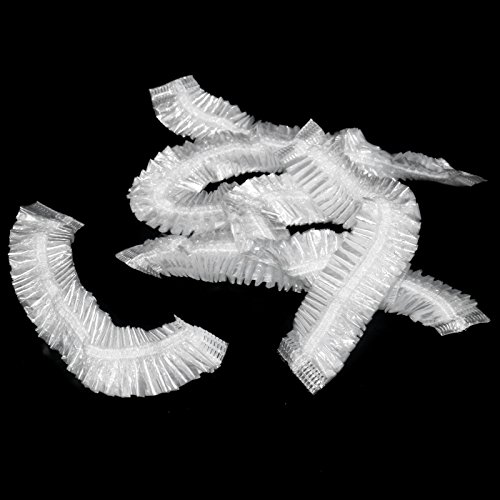 Disposable Shower Cap,100 Pcs Plastic Shower Caps Large Thick Elastic Bath Ca...