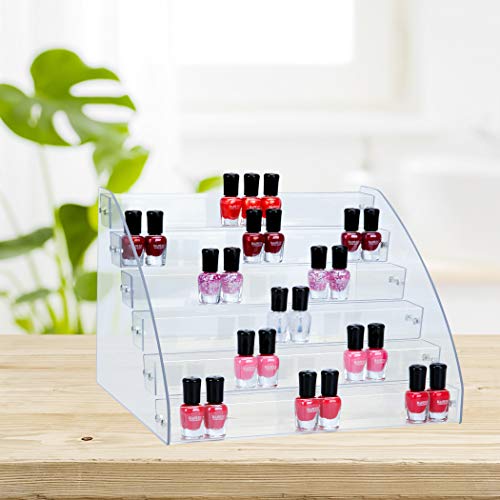 KINGROW Nail Polish Organizer 72 Bottles of 6 Layers Acrylic Display Rack Eye...