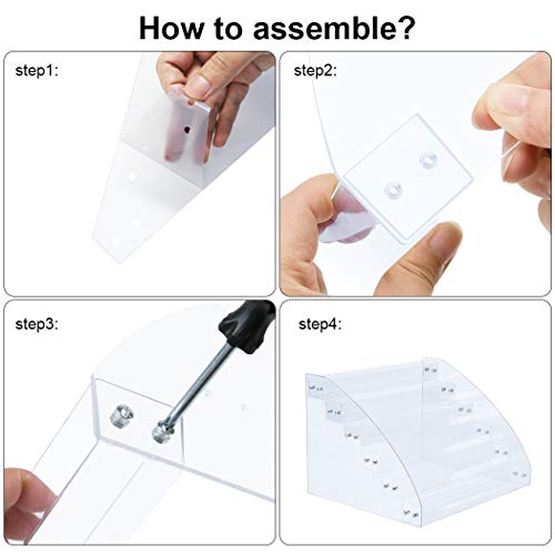 KINGROW Nail Polish Organizer 72 Bottles of 6 Layers Acrylic Display Rack Eye...