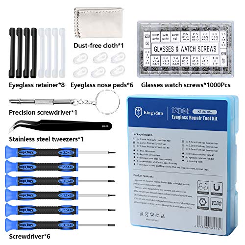 Upgraded Precision Screwdriver Set, Eyeglass Repair Kit with Glasses Screws, ...