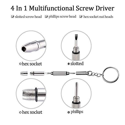 Upgraded Precision Screwdriver Set, Eyeglass Repair Kit with Glasses Screws, ...