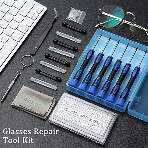 Upgraded Precision Screwdriver Set, Eyeglass Repair Kit with Glasses Screws, ...