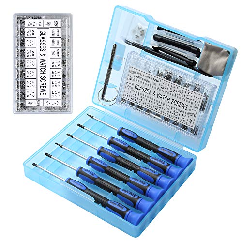 Upgraded Precision Screwdriver Set, Eyeglass Repair Kit with Glasses Screws, ...