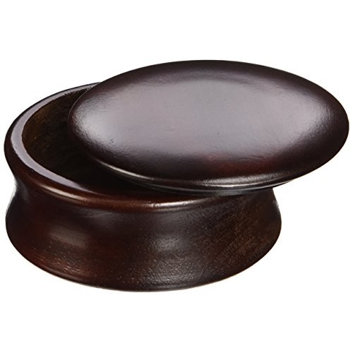 Kingsley Shave Soap Bowl with Lid Dark Wood