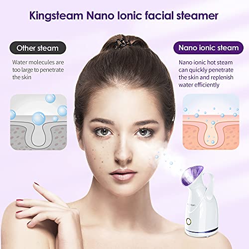 Nano Ionic Facial Steamer, Professional Facial Steamer for Deep Cleaning - Ki...