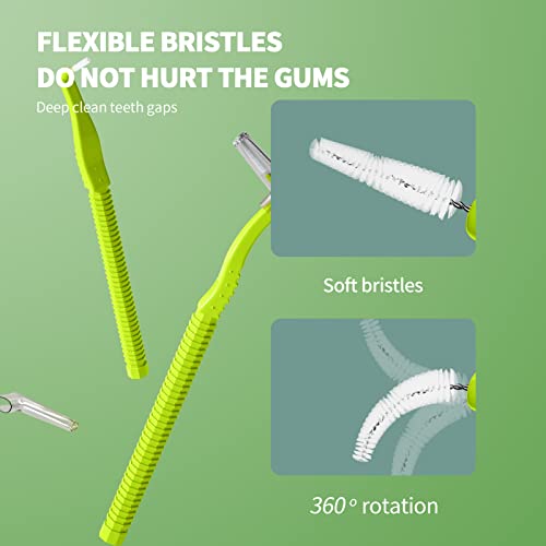 32 Count Interdental Brush Cleaners Dental Brushes Toothpick Tooth Flossing H...