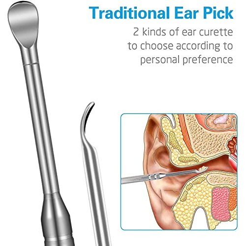 8 Pcs Innovative Spring Earwax Cleaner Tool Set, Ear Pick Earwax Removal Kit,...