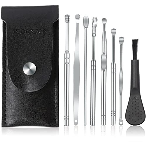 8 Pcs Innovative Spring Earwax Cleaner Tool Set, Ear Pick Earwax Removal Kit,...