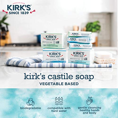 Castile Bar Soap by Kirk’s | Natural Soap for Men, Women & Children | Premium...