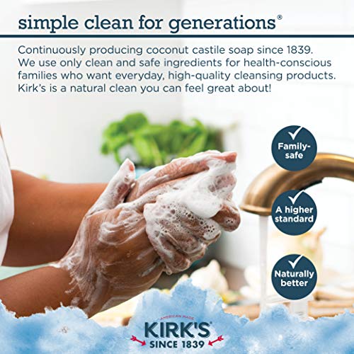Castile Bar Soap by Kirk’s | Natural Soap for Men, Women & Children | Premium...