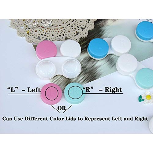 KISEER 12 Pack Colorful Contact Lens Case Bulk Box Holder Container Soak Stor...