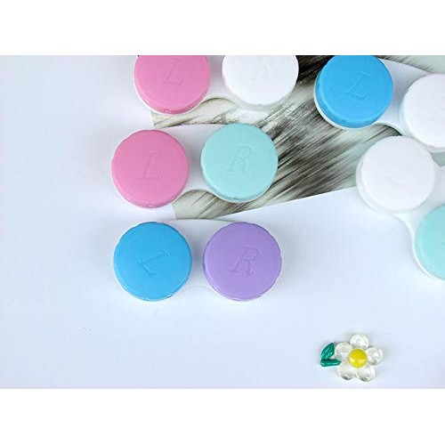 KISEER 12 Pack Colorful Contact Lens Case Bulk Box Holder Container Soak Stor...