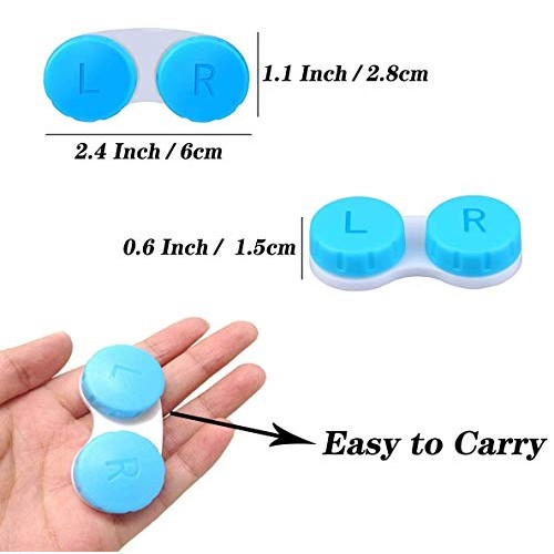 KISEER 12 Pack Colourful Contact Lens Case Box Holder Container Soak Storage Kit