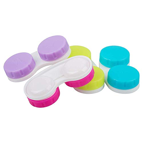 KISEER 36 Pack Colorful Cute Contact Lens Case Bulk Box Holder Container Soak...