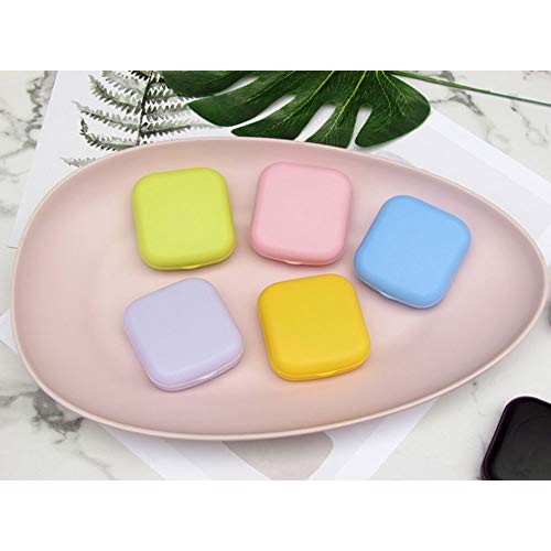 KISEER 6 Pack Colorful Contact Lens Case Travel Kit Contact Box Holder Soak S...