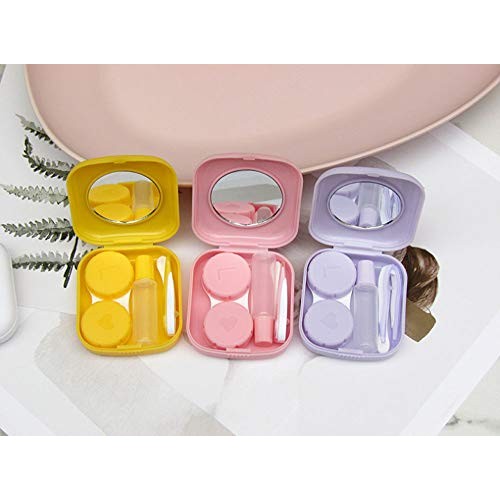 KISEER 6 Pack Colorful Contact Lens Case Travel Kit Contact Box Holder Soak S...
