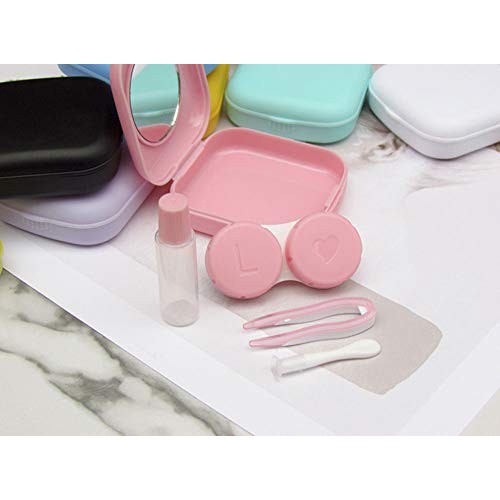 KISEER 6 Pack Colorful Contact Lens Case Travel Kit Contact Box Holder Soak S...