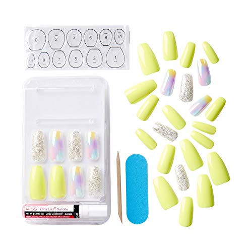 KISS Gel Fantasy Ready-to-Wear Press-On/Glue-On Gel Nails, Style “In Your Eye...