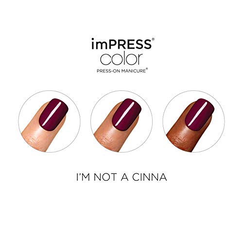KISS imPRESS Color Press-On Manicure, Gel Nail Kit, PureFit Technology, Short...