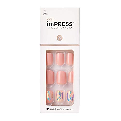 KISS imPRESS Press-On Manicure, Nail Kit, PureFit Technology, Short Press-On ...