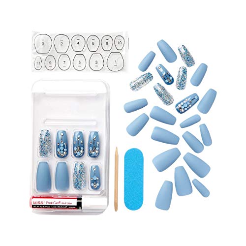 KISS Masterpiece One-Of-A-Kind Luxe Mani, Long Length, Premium Acrylic Fake N...