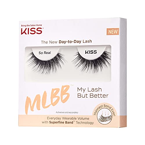KISS MLBB My Lash But Better Everyday Wearable Volume False Eyelashes with Su...