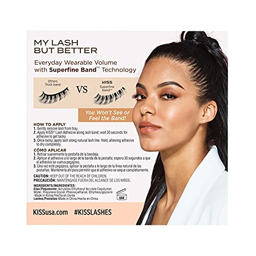 KISS MLBB My Lash But Better Everyday Wearable Volume False Eyelashes with Su...