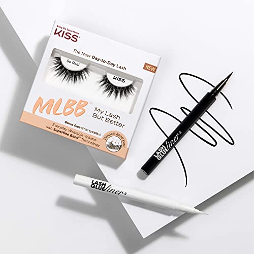 KISS MLBB My Lash But Better Everyday Wearable Volume False Eyelashes with Su...