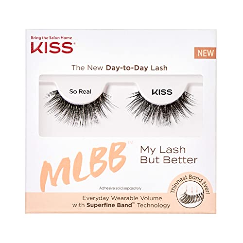 KISS MLBB My Lash But Better Everyday Wearable Volume False Eyelashes with Su...