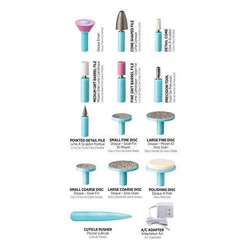 KISS Power File X Nail Dryer, All-In-One Nail Care Kit (2464N)