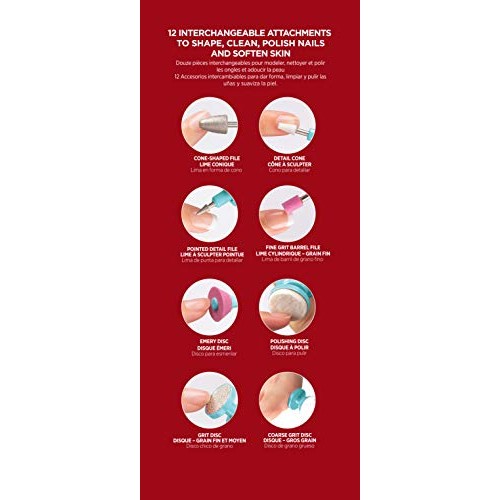 KISS Power File X Nail Dryer, All-In-One Nail Care Kit (2464N)