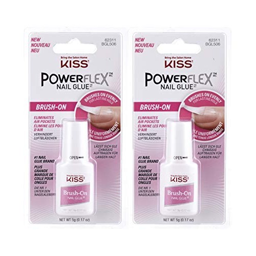 Kiss Powerflex-Brush-on Glue, 0.17 Ounce (2 Pack)