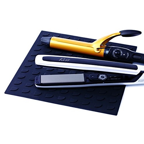 Kiss Products Silicone Protection HeatResistant Mat, 0.45 Pound, Black, 1 Count