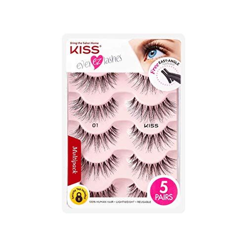 KISS So Wispy False Eyelashes Multipack #01, Full Bouncy Volume & Curl, Signa...