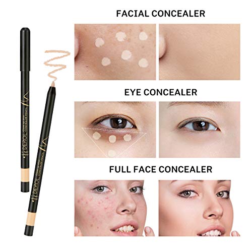 KISSIO Concealer Pencil,Under Eye Concealer,Cover Acne and Freckles,Brightene...
