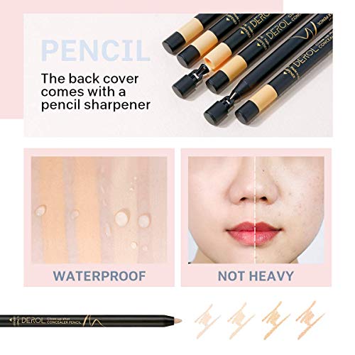 KISSIO Concealer Pencil,Under Eye Concealer,Cover Acne and Freckles,Brightene...