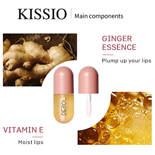 KISSIO Lip Plumper,Natural Lip Plumper,derol Lip Plumper Set,lip plumping lip...