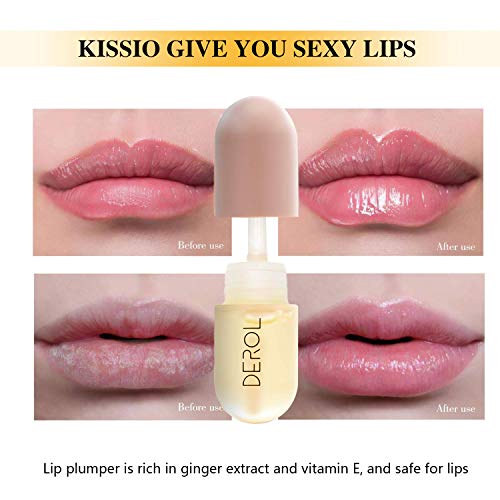KISSIO Lip Plumper,Natural Lip Plumper,derol Lip Plumper Set,lip plumping lip...