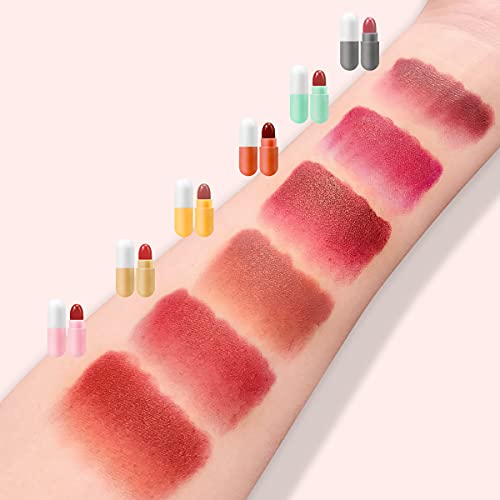 KISSIO Lipstick Set 12 Colors,Mini Matte Lipstick,Lip Capsules,Waterproof Lon...