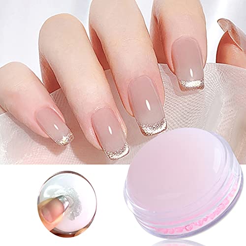 KITBE Nail Art Stamper, French Nails Jelly Cream Silicone Stamping Polish Tra...