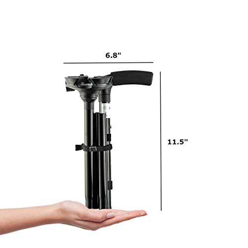 Travel Adjustable Folding Canes and Walking Sticks for Men and Women with Led...