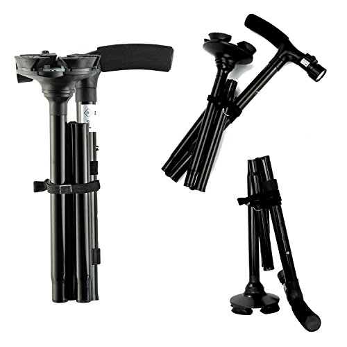 Travel Adjustable Folding Canes and Walking Sticks for Men and Women with Led...