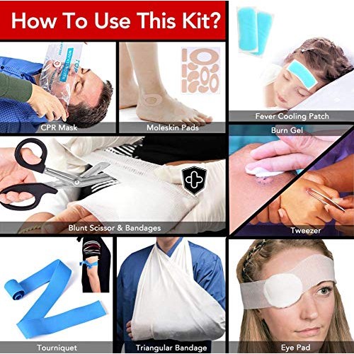 All Purpose First Aid with Essential 101 Pcs First Aid Supplies Small Waterpr...