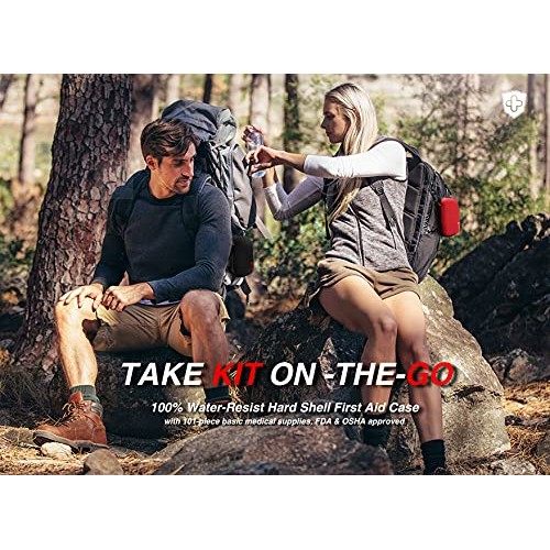 All Purpose First Aid with Essential 101 Pcs First Aid Supplies Small Waterpr...