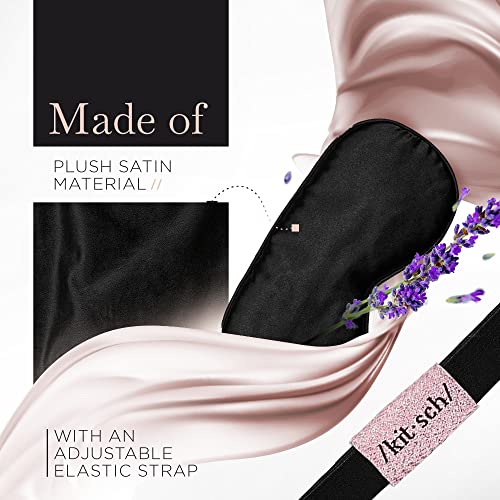 Kitsch Lavender Weighted Satin Eye Mask for Sleeping, Softer Than Silk Sleep ...