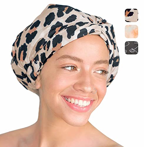 Kitsch Luxury Shower Cap for Women - Waterproof, Fashionable, Reusable Shower...